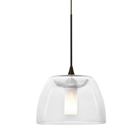 Besa Lighting Spur Cord Pendant, Clear, Bronze, 1x35W Halogen 1XT-SPURCL-BR